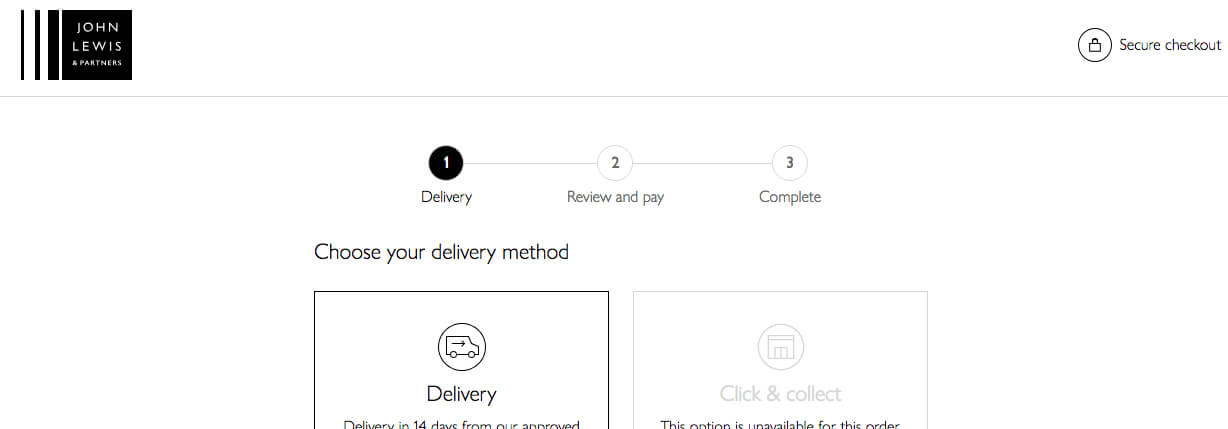 john lewis screenshot - SOZO Web Design Agency