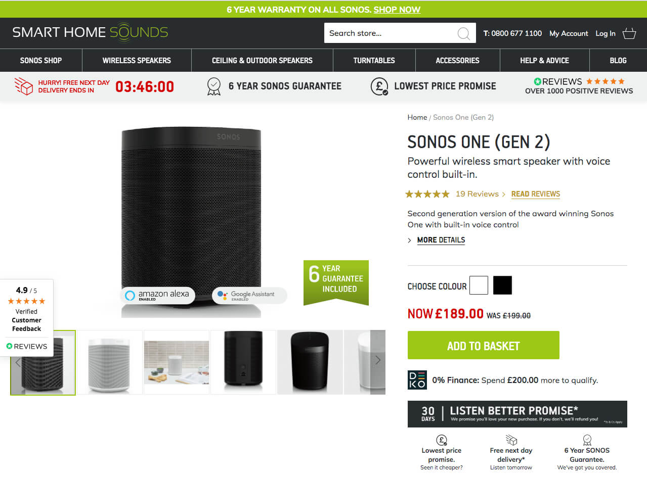 smart home sounds screenshot - SOZO Web Design Agency